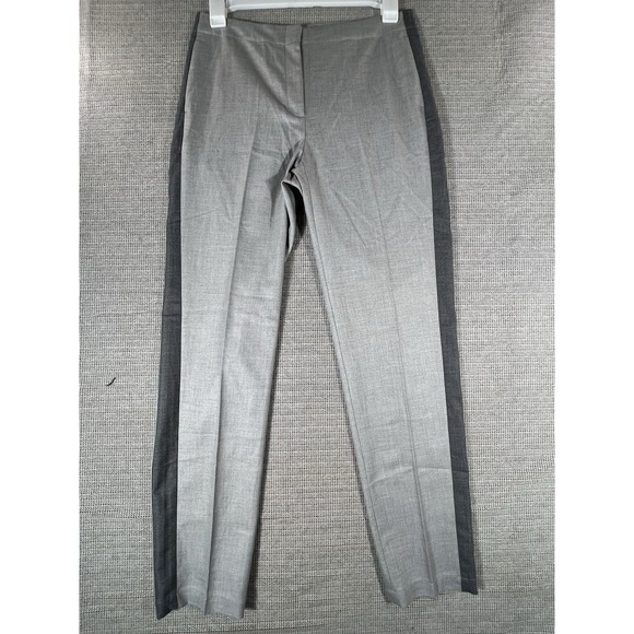 J. Jill Pants - J. Jill Pants Women's 10 Tall Gray  Tuxedo Stripe Straight Leg Heather